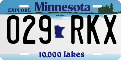 MN license plate 029RKX