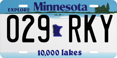 MN license plate 029RKY