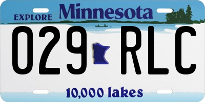 MN license plate 029RLC