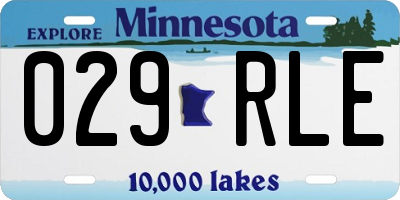 MN license plate 029RLE