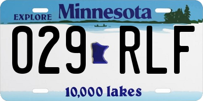 MN license plate 029RLF
