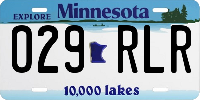 MN license plate 029RLR