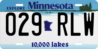 MN license plate 029RLW