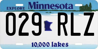 MN license plate 029RLZ