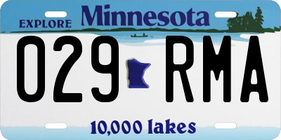 MN license plate 029RMA