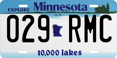 MN license plate 029RMC