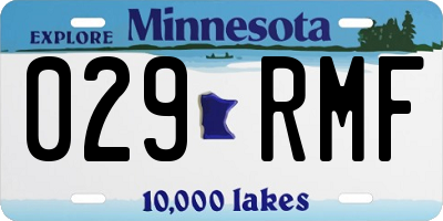 MN license plate 029RMF