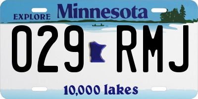 MN license plate 029RMJ