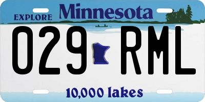 MN license plate 029RML