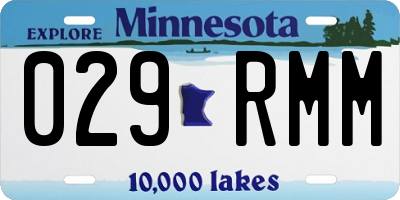 MN license plate 029RMM