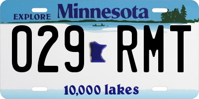 MN license plate 029RMT