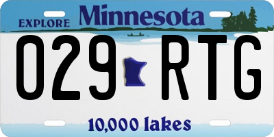 MN license plate 029RTG