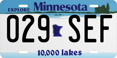 MN license plate 029SEF
