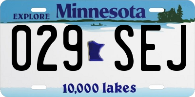 MN license plate 029SEJ
