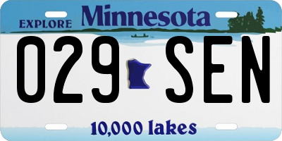 MN license plate 029SEN