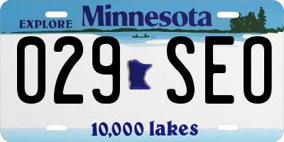 MN license plate 029SEO