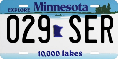 MN license plate 029SER
