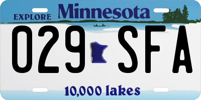 MN license plate 029SFA