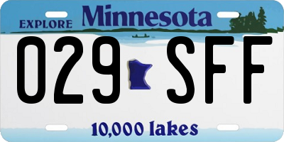 MN license plate 029SFF
