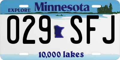 MN license plate 029SFJ