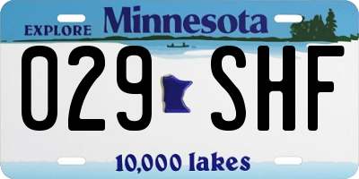 MN license plate 029SHF
