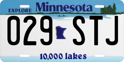 MN license plate 029STJ