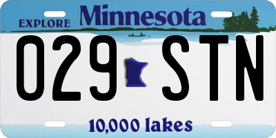 MN license plate 029STN