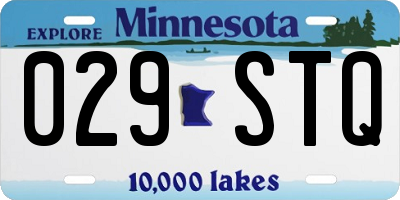 MN license plate 029STQ
