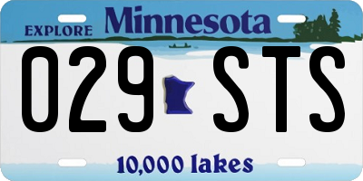 MN license plate 029STS