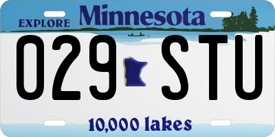 MN license plate 029STU