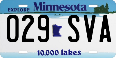 MN license plate 029SVA