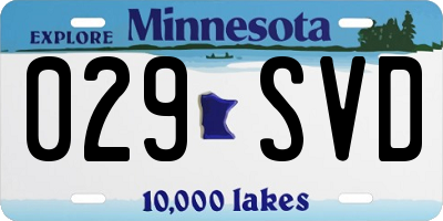 MN license plate 029SVD