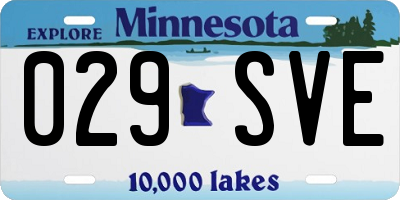 MN license plate 029SVE