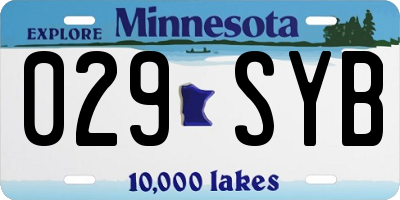 MN license plate 029SYB