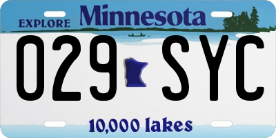 MN license plate 029SYC