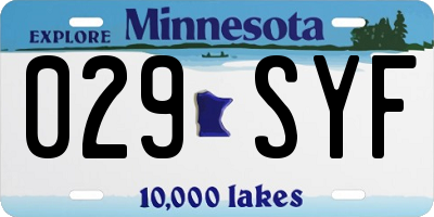 MN license plate 029SYF