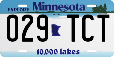 MN license plate 029TCT
