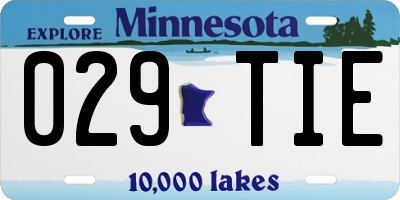 MN license plate 029TIE
