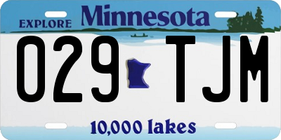 MN license plate 029TJM