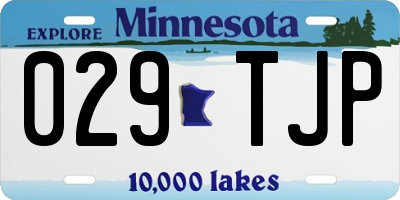 MN license plate 029TJP