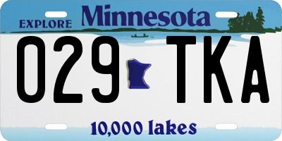 MN license plate 029TKA