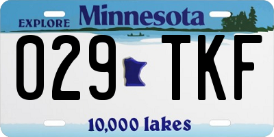 MN license plate 029TKF