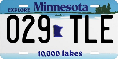 MN license plate 029TLE