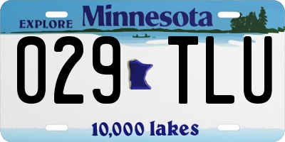 MN license plate 029TLU