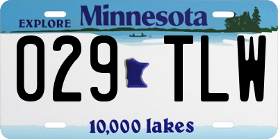 MN license plate 029TLW