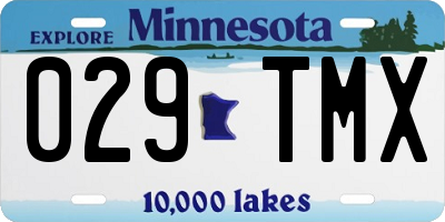 MN license plate 029TMX