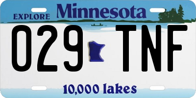 MN license plate 029TNF