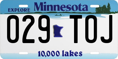 MN license plate 029TOJ