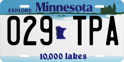 MN license plate 029TPA