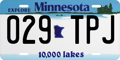 MN license plate 029TPJ